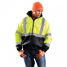 Wind & Water Proof, Insulated, Hiviz Rain Bomber Jacket  HBLWHVZJKT