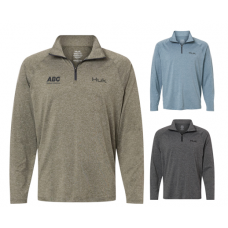 HUK Men's Airweight Heather 1/4-Zip Pullover HBLWH1200715