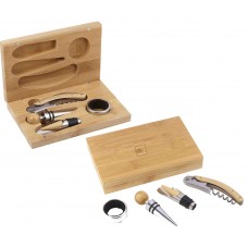 4 Piece Bamboo Wine Gift Set HBLW1033-80 4 Piece Bamboo Wine Gift Set HBLW1033-80